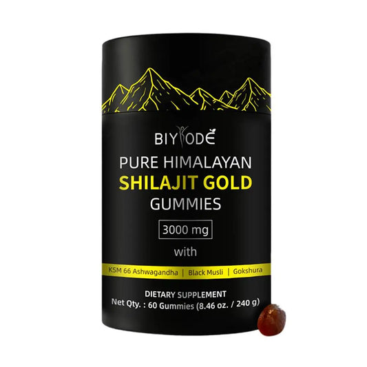 Pure Himalayan 60 Shilajit Gold Gummies Help With Muscle Recovery Reduce Fatigue Boost Energy