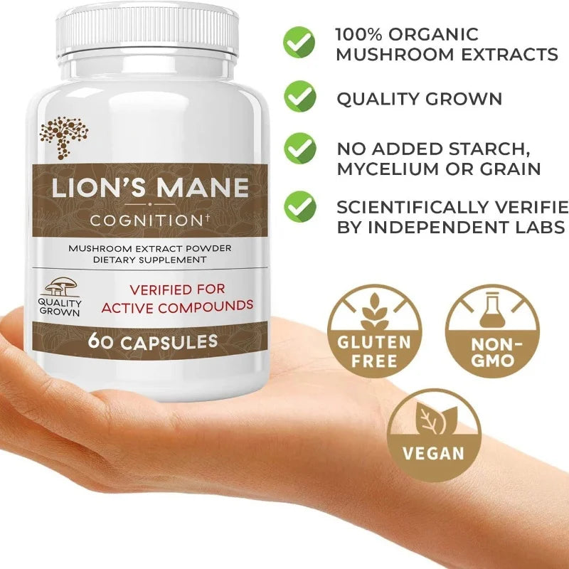 Lion Mane Mushroom Capsule 60pcs Immune System+