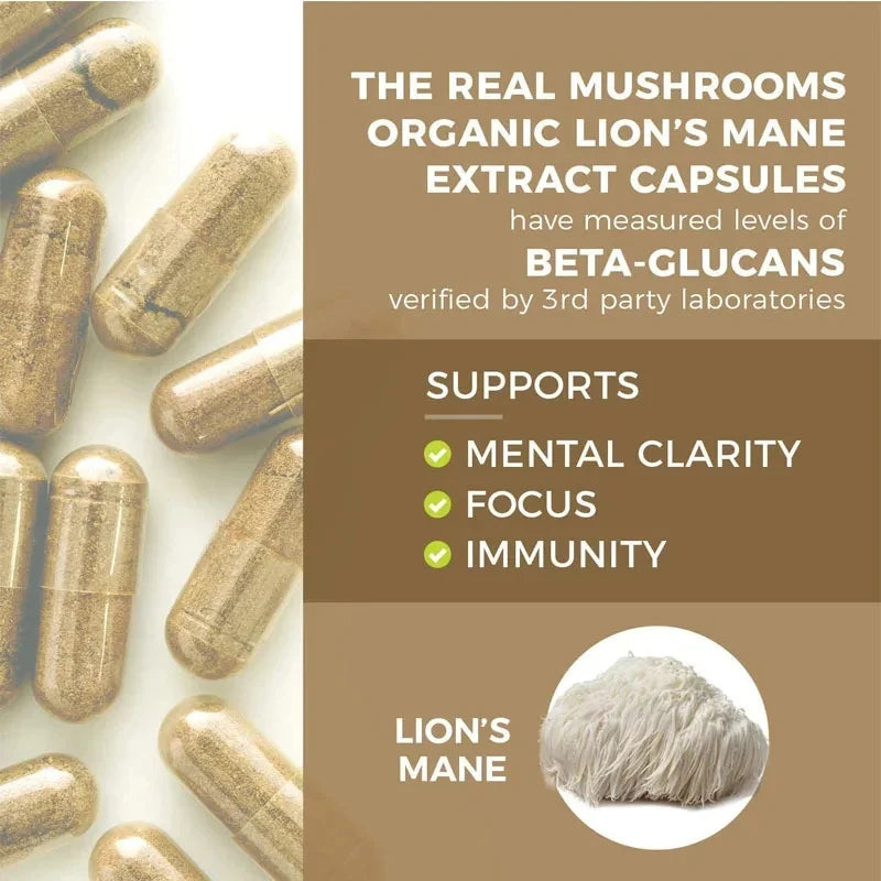 Lion Mane Mushroom Capsule 60pcs Immune System+